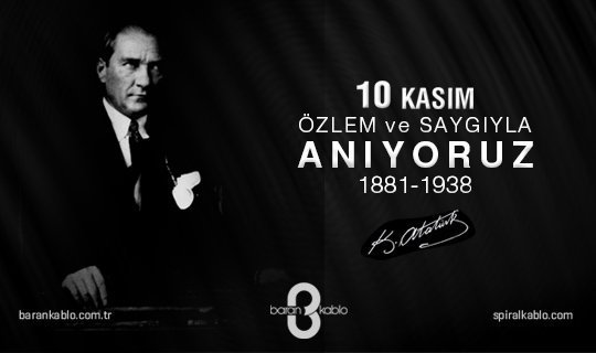 BaranKablo's tweet photo. Özlem ve Hasretle Anıyoruz. #MustafaKemalAtaturk #10Kasim https://t.co/eu8dt6dz1L
