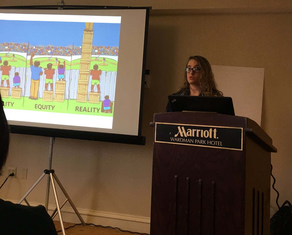 KatieDrucker's tweet photo. @NaglerNikki did a great job sharing lessons from @NYCLeadership equity diagnostic pilot with the evaluation field. Important work! #eval17 https://t.co/t421aJnLtc