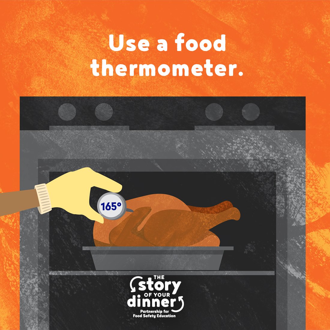 Cook: make sure food reaches a high enough internal temp to kill harmful bacteria. #StoryofYourDinner bit.ly/1gGeJvY