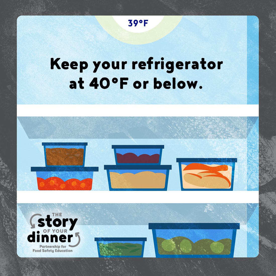 Chill: refrigerate #food quickly at 40°F or below to slow the growth of harmful bacteria. #StoryofYourDinner bit.ly/1gGeJvY