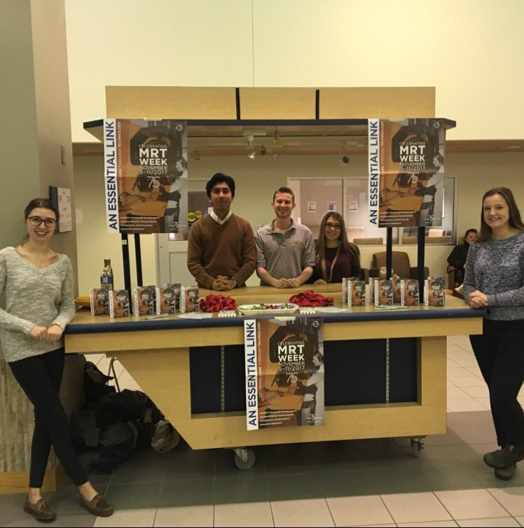 amymunroe13's tweet photo. Dal School of Health Sciences students promoting our professions for MRT Week! #MRTWeek2017 @DalHSCE @DalHealth @CAMRT_ACTRM https://t.co/RgaeSfRgd2