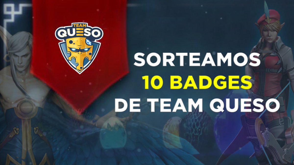 ¡Sorteamos 10 badges de Team Queso para usar en Vainglory! #TQVG 😍
Requisitos: 
1- Dar RT a este tweet
2- Seguirnos en Twitter
3- Comentar vuestro Nick en Vainglory (Mayusculas u monisculas incluidas)