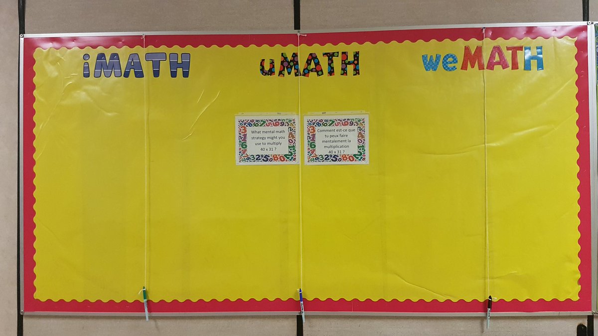 MmeStaceyZ's tweet photo. Middle Years Grafitti Math Wall ready to roll. #forestgroveschool #skmath #mentalmath #community #spslearn https://t.co/QN1aWR1IR7