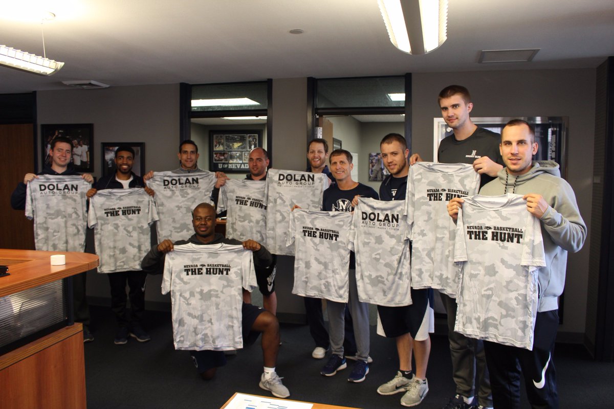 NevadaHoops's tweet photo. A big thanks to @DolanAutoGroup for hooking up the staff in camouflage coaching shirts! https://t.co/gdeyCpmHxW