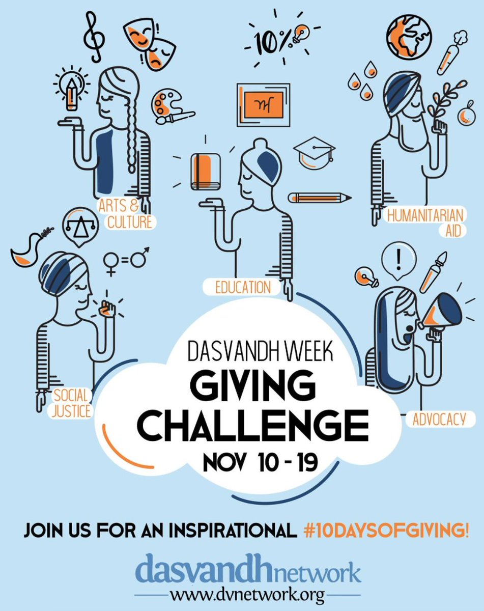 SikhFamilyCtr's tweet photo. Not only will your donations be matched ($500 single donation match limit) all newly created recurring donations will get a $100 one-time bonus! And NEW this year -- PRIZES!! Are you excited yet? #DasvnadhWeek #TenDaysofGiving #PowerthePanth https://t.co/WSWHlGPAf7