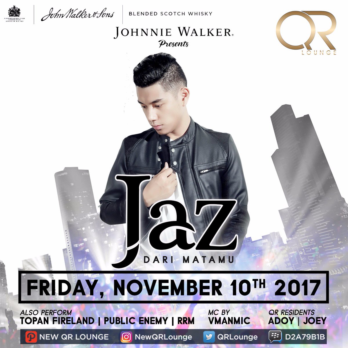TONIGHT !!! <a href="/JohnnieWalkerID/">Johnnie Walker ID</a> <a href="/QRlounge/">QR Lounge</a> present Exclusive Performance from <a href="/jazhayat/">Jaz</a>  gate open 9 pm onwards. It's gonna be a crazy night .... 🕺🤩😱