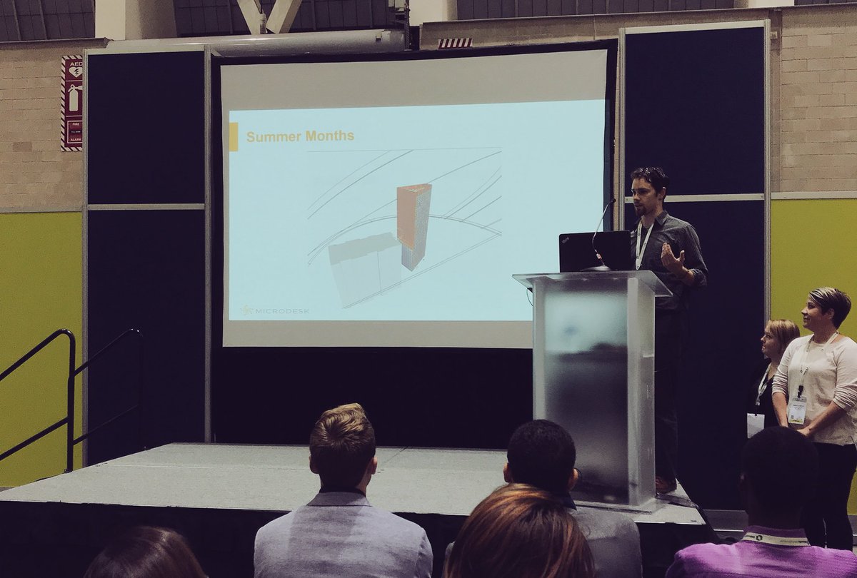 AtwoodPeter's tweet photo. @MicrodeskInc is up first at #ABX2017 #Greenbuild #DesignTechThrowdown https://t.co/FNorVDLN4z