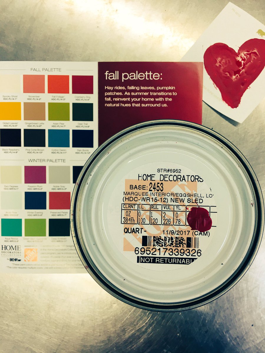 Taking it back to Fall 2014. New Sled HDC-WR15-12 is the perfect red for that front door or that opulent, chic red room, if you dare. I'm obsessed. #ilovered