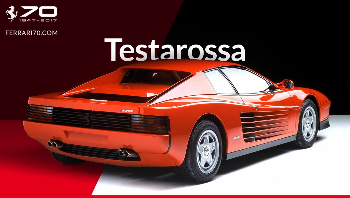 FerrariUSA's tweet photo. Here in all its majesty is the iconic #Ferrari Testarossa, designed in 1984: https://t.co/xhYJot2Ojt #Ferrari70 https://t.co/aEXg8jOThX