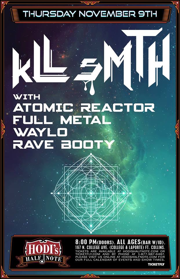 hodis's tweet photo. TONIGHT!
Join us for @kLLsMTHmusic with #AtomicReactor, #FullMetal, #Waylo and #RaveBooty at Hodi's Half Note.
See you there! https://t.co/hbkgxSlHAK