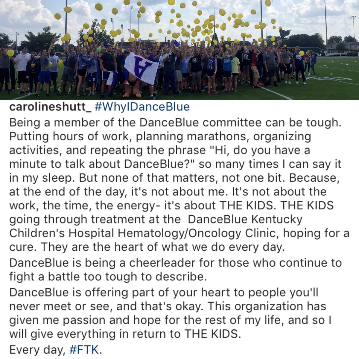 AHSDanceBlue's tweet photo. Why do YOU DanceBlue?! Our committee members are all out #FTK🎗 #AHSDB18 #WhyIDanceBlue https://t.co/PFUGVZDnZl