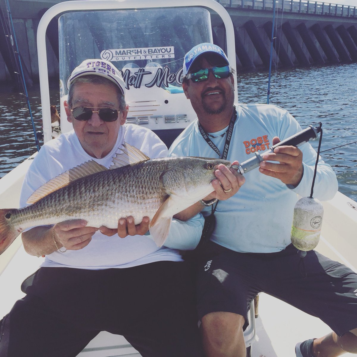 DoseOfTheCoast's tweet photo. Mr Al received a Dose of the Coast with Captain Matt McCabe, Pro Edge Fishing Charters, this week. #fishing #louisiana #liftingspirits https://t.co/OOJ6kzwKFi
