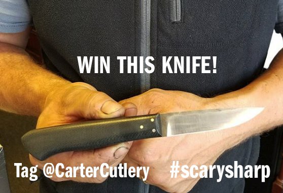 CarterCutlery's tweet photo. π₯PHOTO CONTEST ALERT! π₯
Contest starts today thru 11/17/17 at 12:00 pm PST. Winner announced at EOD! Post a photo of your Carter or Muteki knife in action like the second photo, tag @CarterCutlery AND a friend, use #scarysharp in your post! https://t.co/Pw6lywfsXN