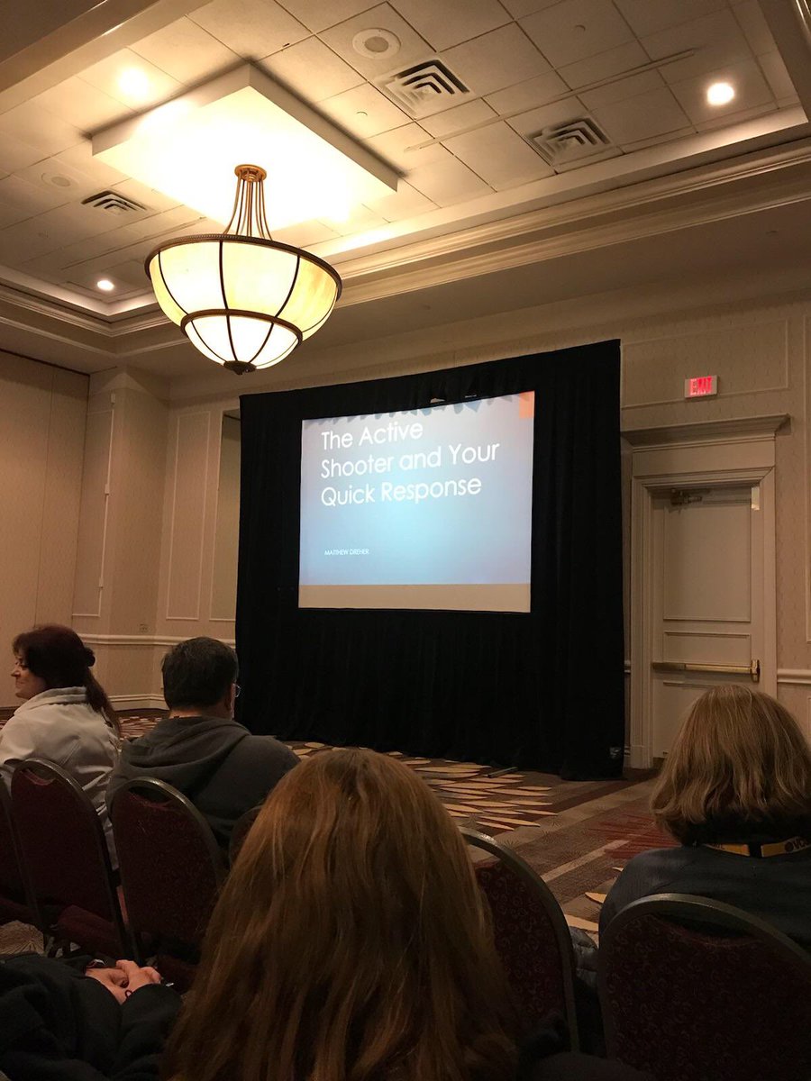 ArlingtonVaFD's tweet photo. Earlier today, Captain Dreher talked about Active Shooter Response for a packed room at #EMSSymposium in Norfolk, VA. https://t.co/oDwq1cTpcL