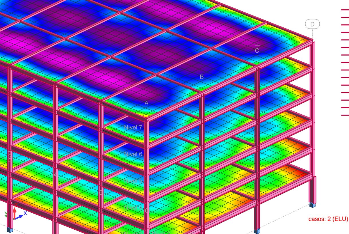 daensamo's tweet photo. Analysis Main Structure Building with both peripheral and interior moment resisting frames (MRF), in both X and Y directions for seismic resistance and rigid connections are preferred #Robot #RSA #AdvanceSteel #BIM #StructureSteel #ChooseSteel #Construction #Construccion #Steel https://t.co/FM7N4CMDqq