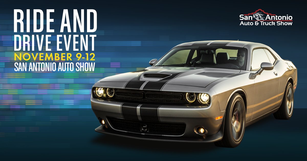 SAAutoShow's tweet photo. Ride &amp; Drive! Drive the latest from Chrysler, Dodge, Jeep, Ram Trucks, Fiat, Chevrolet, Ford, &amp; Toyota at #SAAS17: https://t.co/l2ZGYMUuoe https://t.co/E1lYcqv2Pg