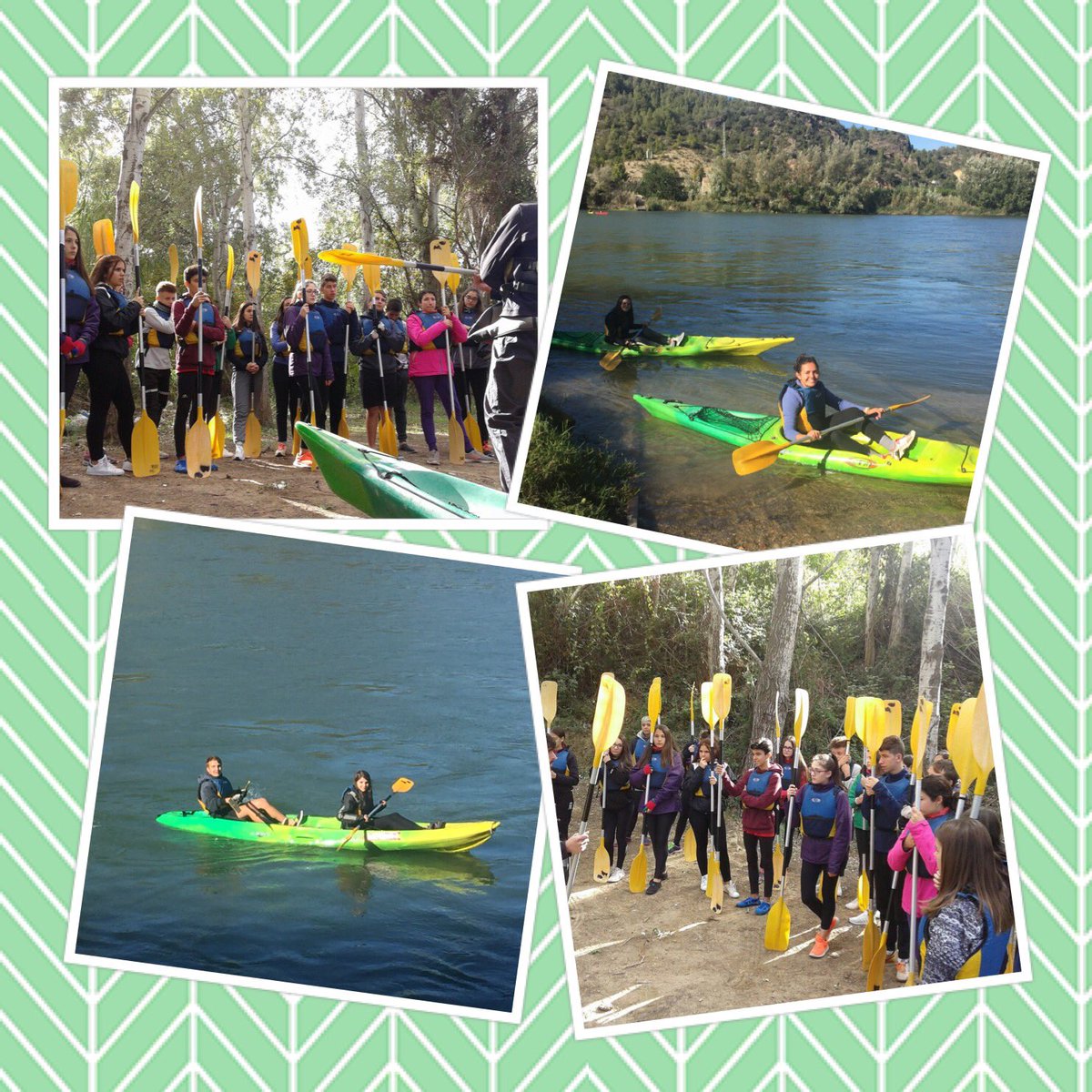 FEDACCastellar's tweet photo. Els alumnes de 4t ESO han gaudit de l’activitat de caiac al riu Ebre! #passióxeducar #colòniesesportives #avuidemà #femesport https://t.co/BEUTrYhdgl