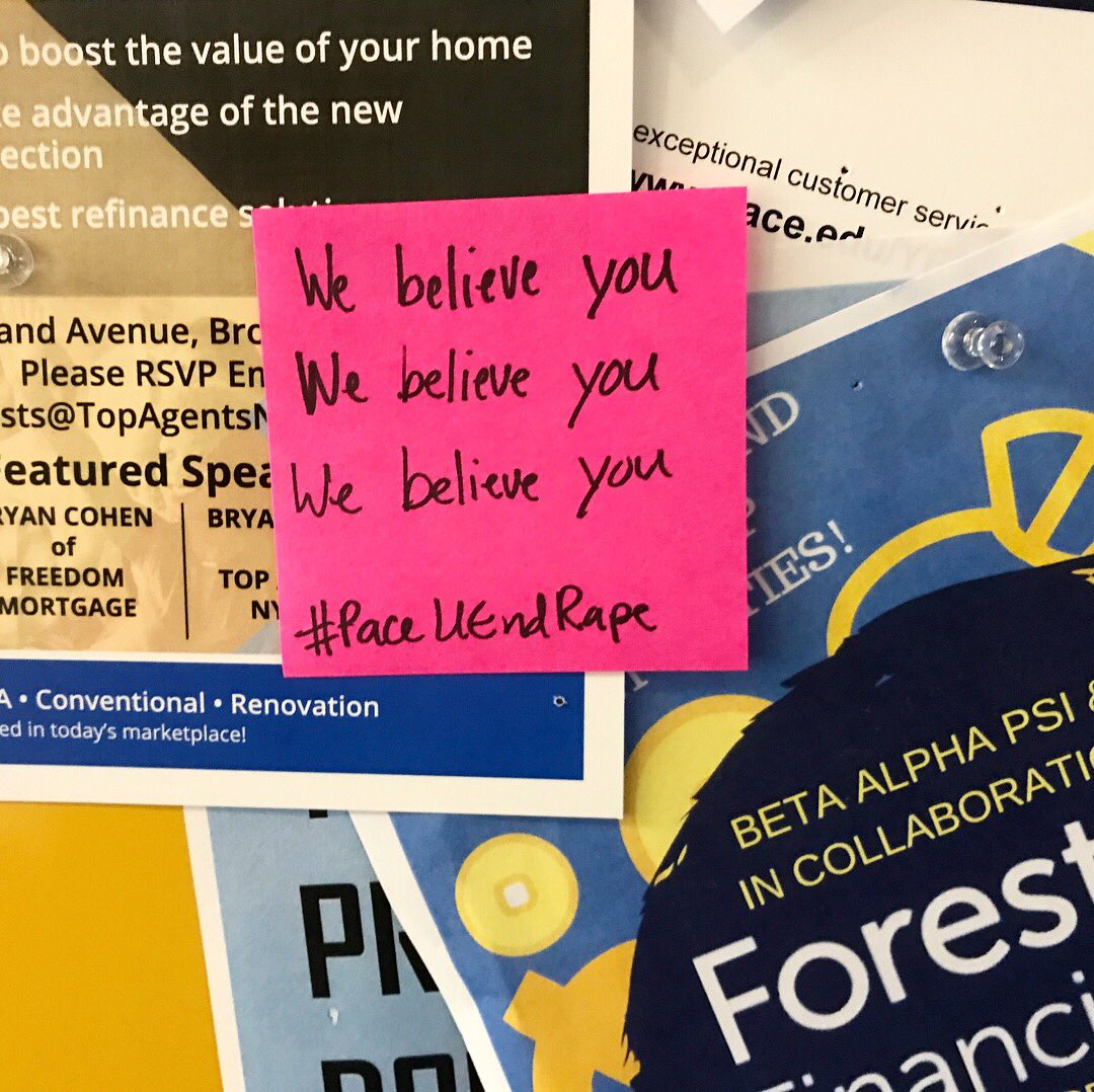 paceuendrape's tweet photo. Messages from Post-It for Consent hanging up around school.
#SupportSurvivors #ConsentisRespect #WeBelieveYou #Paceu #Paceuendrape https://t.co/Y8AqKUP0Ko