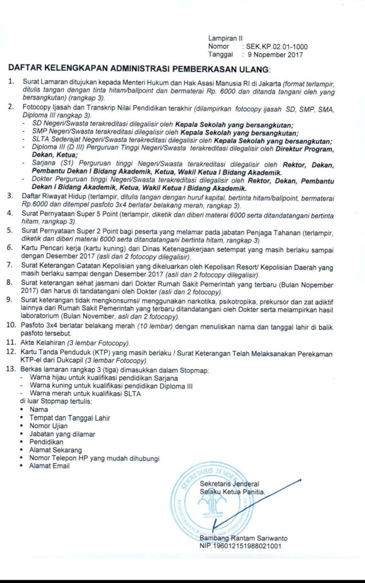 Bagi #PejuangCPNS  yg belum bisa unduh pengumuman, berikut pengumuman kelulusan akhir CPNS Kemenkumham 2017.

Utk Lampiran I (beberapa wilayah) menyusul akan dibantu upload via Twitter.