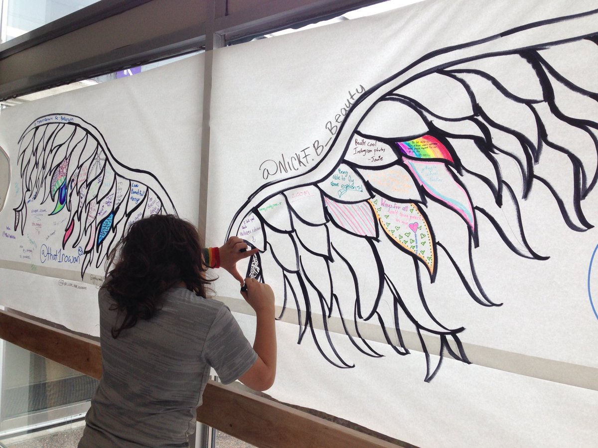 dinatalhouk's tweet photo. OCDSB Youth make their mark about their hopes and dreams. #RYF17 https://t.co/38TmJOgWIf