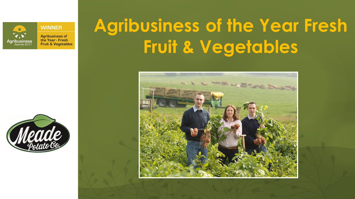 Congratulations to @MeadePotatoCom on winning the Agribusiness of the Year - Fresh Fruit &amp; Vegetables! #AgribusAwards
