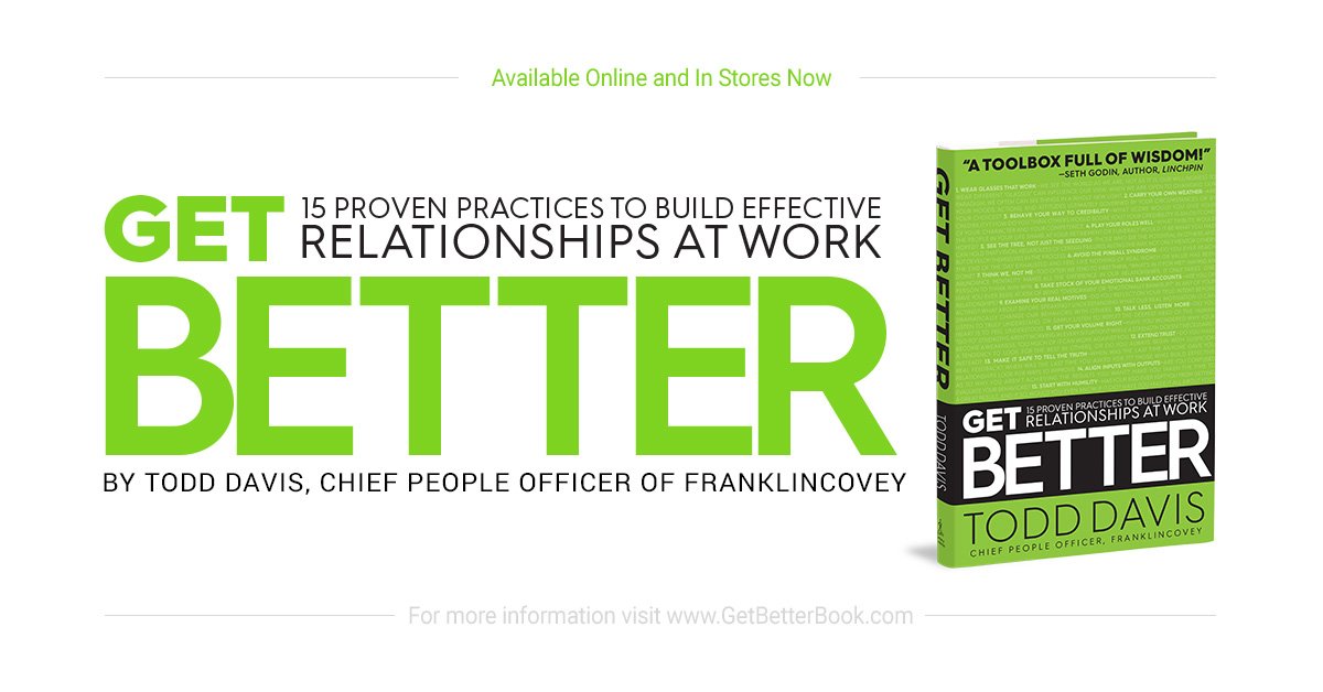 jencolosimo's tweet photo. My great friend @ToddDavisFC has a new book on creating effective relationships at work. https://t.co/KlyxSkSGwE My favorite of the 15 Practices: Start With Humility, Carry Your Own Weather, Talk Less, Listen More. ##GetBetterBook https://t.co/wqJuG3lP5y