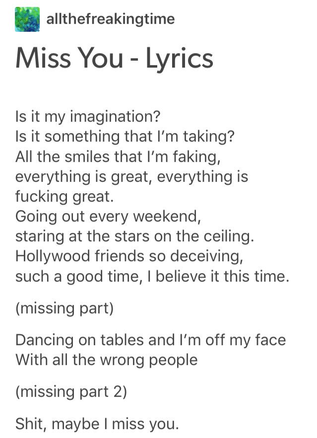 The Larry Cause Auf Twitter Miss You Lyrics