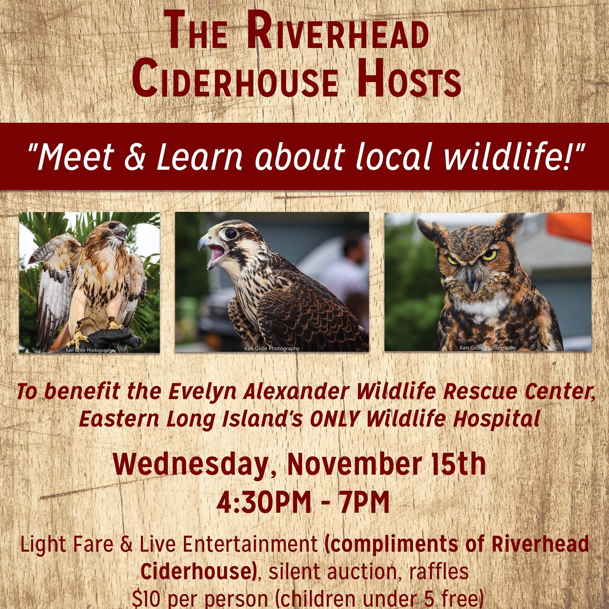 Join us this Wed! Tickets: wildliferescuecenter.org