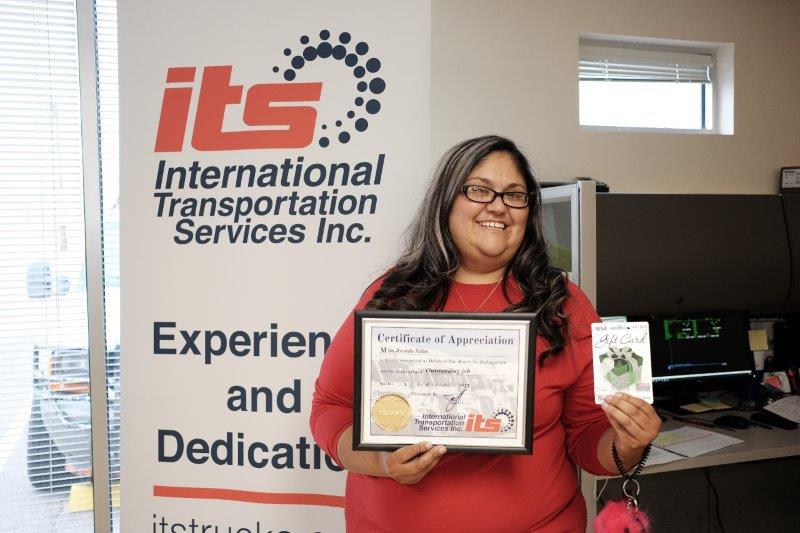 itstrucks's tweet photo. Meet Ms. Brenda Salas, our HERO for the month of November. Congratulations! https://t.co/ivSL9qLN64
