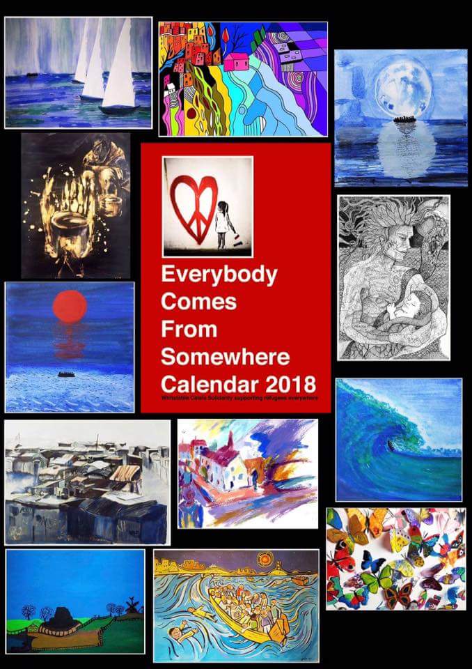 #WhitstableCalaisSolidarity fundraising for <a href="/_KRAN_/">Kent Refugee Action Network (KRAN)</a> this #Christmas with #Everybodycomesfromsomewhere calendars 2018 £10 #MosaicWhitstable