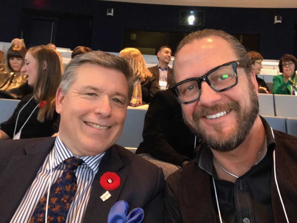 WayneSteer's tweet photo. At @AFPCalgary #NPDYYC #GOS2017 with Darren Biedermann of Supreme Menswear @FreshStartRC nominee for Small Business https://t.co/EydRjbAIwH