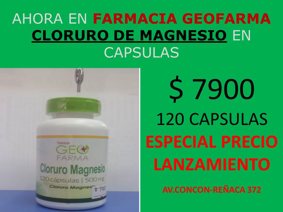 GeofarmaConcon's tweet image. Cloruro de Magnesio