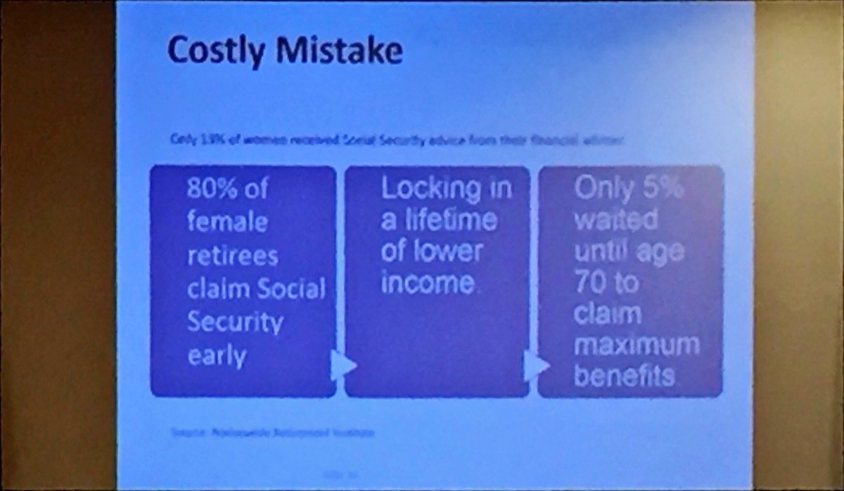 heatherinsight's tweet photo. #WAS2017 Mary Beth Franklin excellent presentation on social security planning critical for women https://t.co/KPk5XbszZj