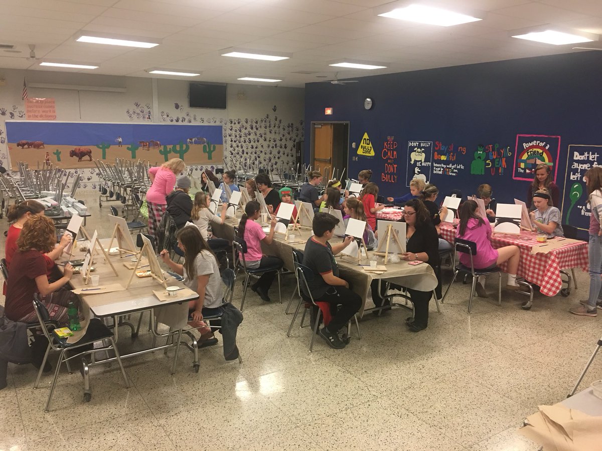 SFMS_PTO's tweet photo. Great turn out for SFMS PTO’s first PAINT &amp; TAKE. 27 students and parents attended the session. #SFCSDPROUD https://t.co/9QpgP3owWt