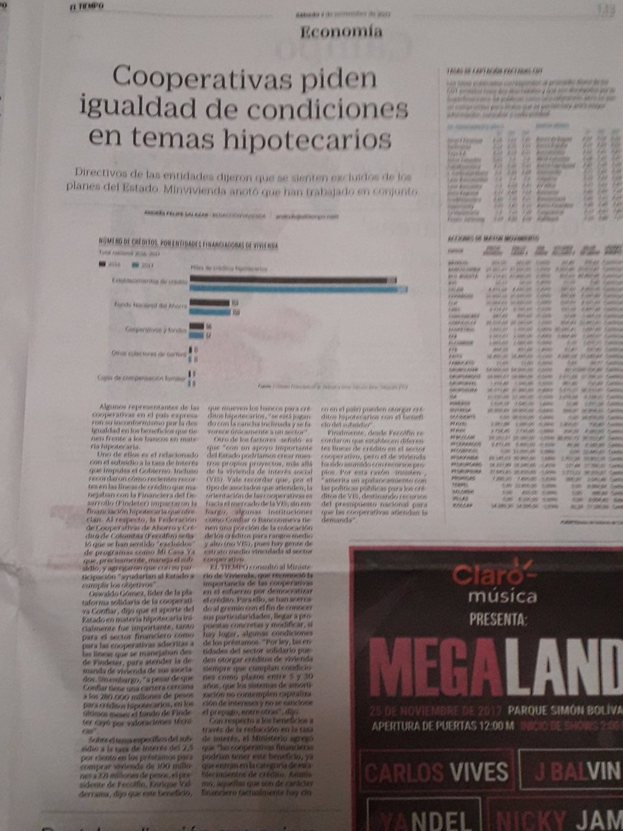 diariocoop's tweet photo. #TIAC2017 @fecolfin aun #EsNoticia @Minvivienda @FComultrasan @OlgaLVelasquez @_supersolidaria @OrgSolidarias https://t.co/wCoEkSfaux