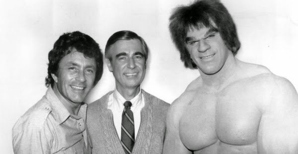 Happy birthday to Lou Ferrigno, seen here with a couple of his fellow superheroes 