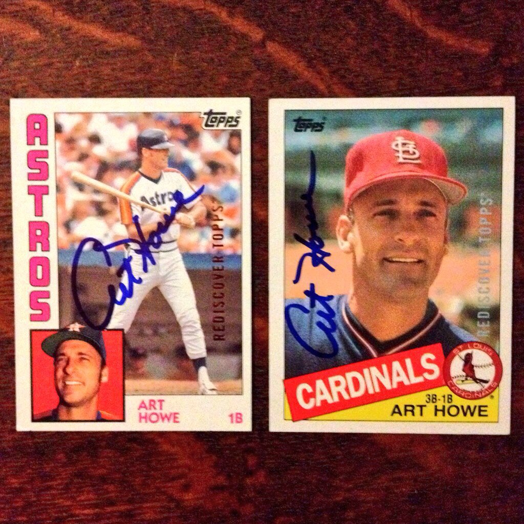RoadDawg58's tweet photo. Thanks to #ArtHowe for today's #TTM returns!
Always great to get some #RediscoverTopps #buyback cards signed! https://t.co/Z1XmcpDVcL