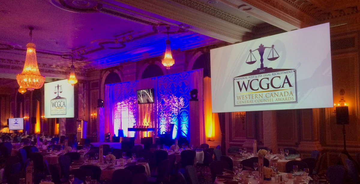 #WolfsonBell is delighted to be in Calgary as production sponsor of Western Canada General Counsel Awards. Thanks to @ZSACanada & @NationalPost, founders of the prestigious #WCGCA for this opportunity.
