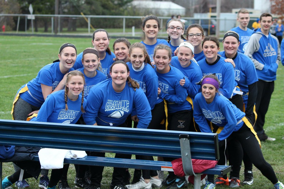 Ayers1973's tweet photo. Granville Powder Puff Football Game 2017 #blueandgold #hordepride @granville_csd https://t.co/9h3ZGNykyn