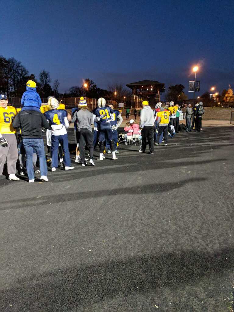 Senior Hand Shake: Tradition after the last regular-season practice...Special Group!