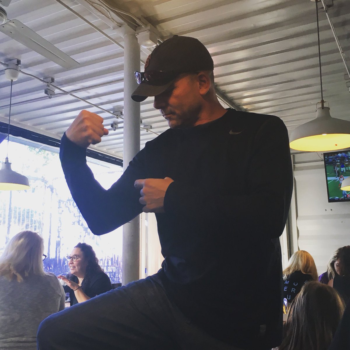 SacBee_JoeD's tweet photo. Will join our good media member friends @MarkKreidler and @whiteygleason to talk up HS Football on @ESPN1320 at 4:30 pm. 
Cash prizes if you listen in, allegedly. 
I’m applying eye black now after thorough bicep inspection... https://t.co/rZRpz3eEro