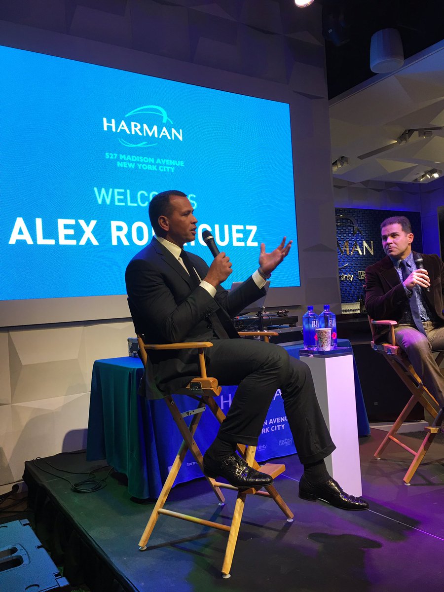 ralphsantana's tweet photo. With the great @AROD at the #HarmanStore in NYC talking about his baseball career, business and being a dad. https://t.co/6W2op2AwV9