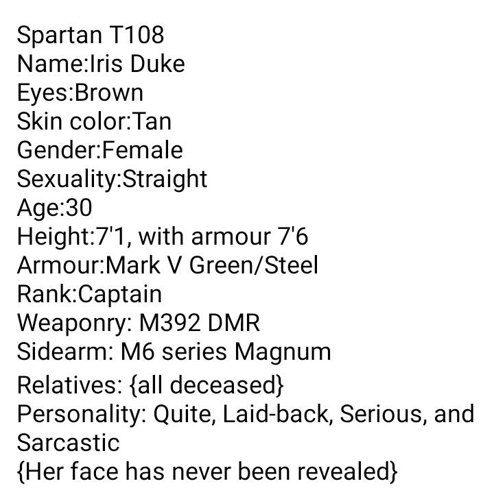 SpartanT108's tweet image. {Iris' Info, Bio and Appearance}