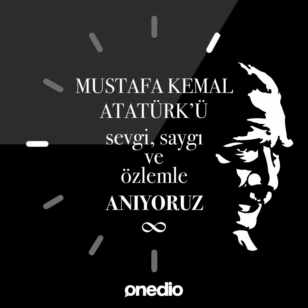 Bugün #10Kasım: Cumhuriyetimizin kurucusu Mustafa Kemal Atatürk'ü, ebediyete intikalinin 79'uncu yılında sevgi, saygı ve özlemle anıyoruz...