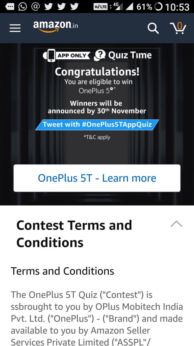 ravimoon64's tweet image. @amazonIN 
Done team,,,wish to win
#OnePlus5AppQuiz 
Join
@Deepaadhan @sam__patil @Shraddh9793 @Gopal29 @PrernaJ54110576 @VHetal @dantus19 @Sunildave1 @sd12dec