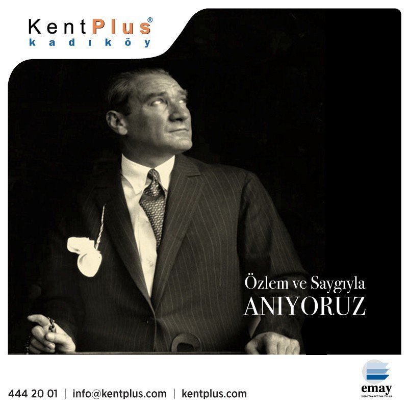 KentPlusKadikoy's tweet photo. Ulu Önderimiz Mustafa Kemal Atatürk’ü aramızdan ayrılışının 79. yılında sevgi, saygı ve özlemle anıyoruz. https://t.co/UYEwtyQV80