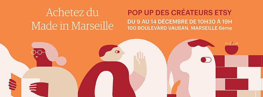 EtsyMarseille's tweet image. #EtsyMadeInFrance revient ! Une sélection inédite pour votre shopping de Noël chez @TraitSimple au 100 bd Vauban. 13006 Marseille. 
Du 9 au 14 Décembre