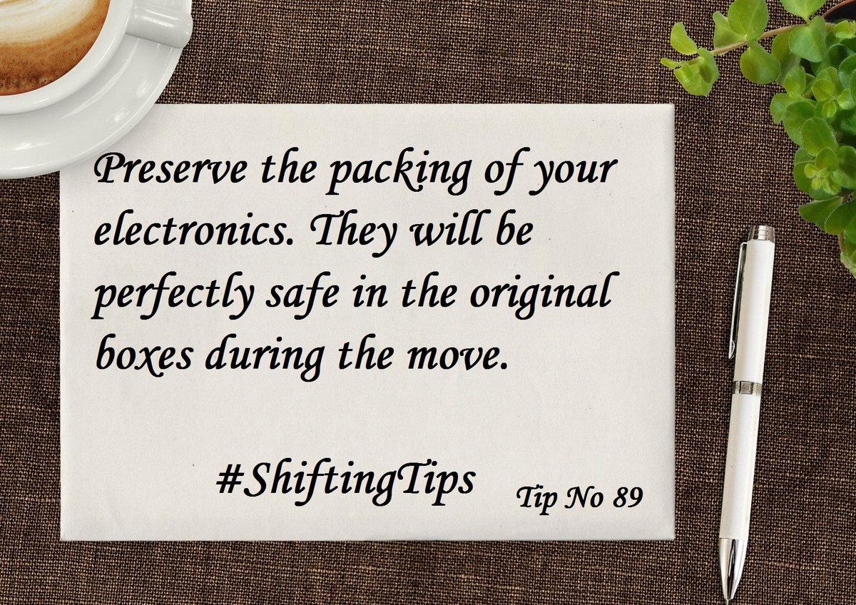 ShiftKarado's tweet image. #ShiftingTips No. 89 - Electronics are safest in the original boxes.