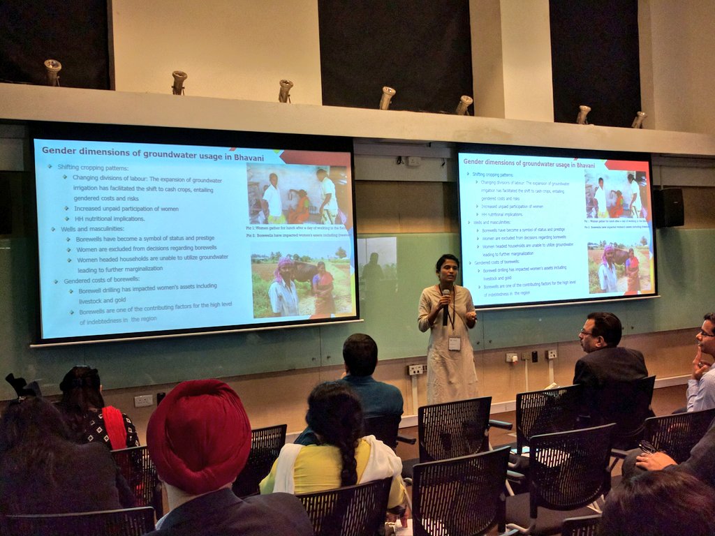 iihsin's tweet photo. Divya Solomon from @atree_org talks about the gender context of #groundwater usage and management in Bhavani, India at #UPD2017 @ASSARadapt https://t.co/5UOegWG6ce