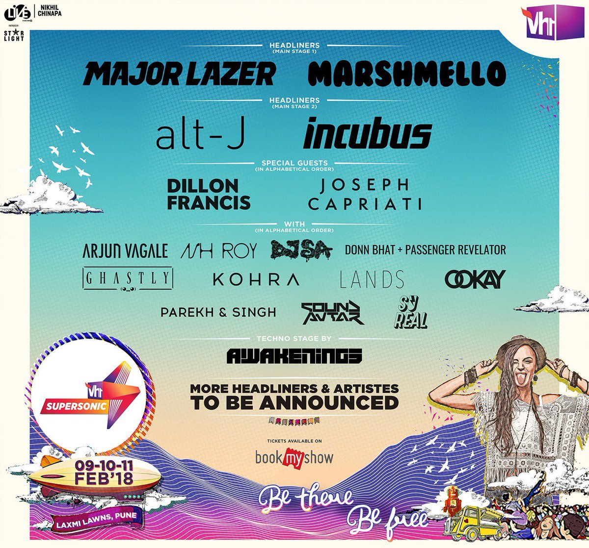 bookmyshow's tweet image. This is a truly #Superlineup!

#Vh1Supersonic2018 goes muti-genre with @IncubusBand, @marshmellomusic, @DILLONFRANCIS, @josephcapriati &amp;amp; more added to the headliners!

EPIC 🤘🤘🤘
